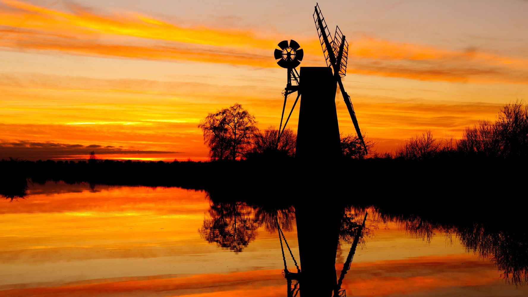 Another Norfolk Broads Mill At Dusk